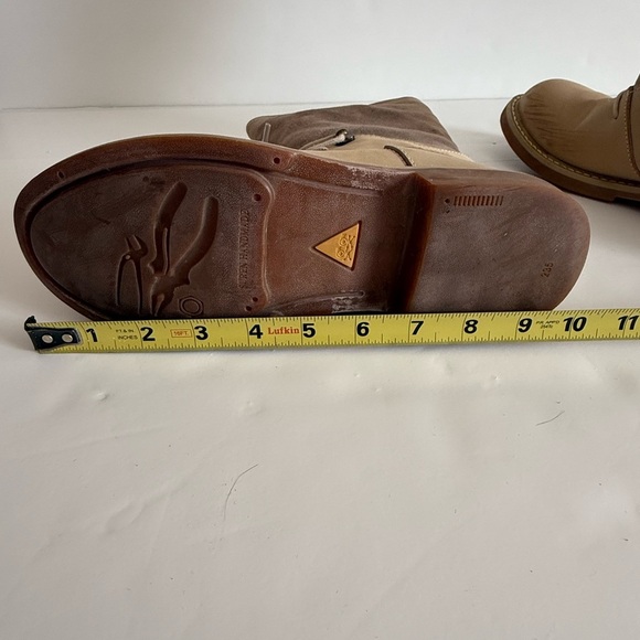 Tan and Brown Lace Up Boots with Sturdy Sole - Picture 12 of 15